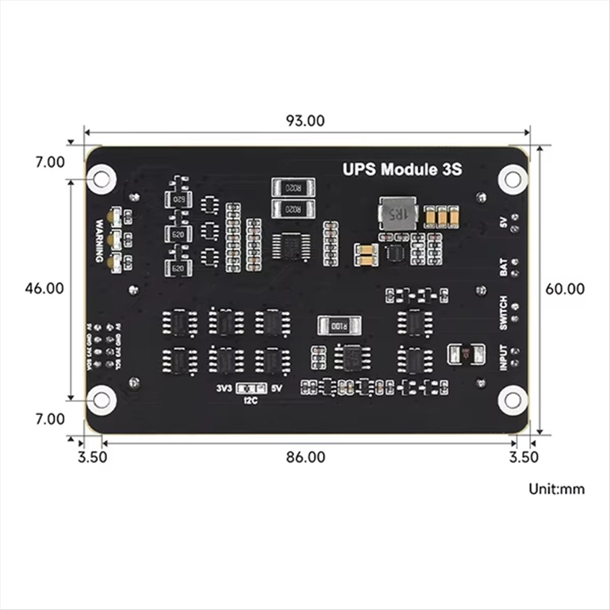 Raspberry Pi Uninterrupted Power Supply Ups 18650 - Kalıcı- Raspberry Pi 5 için UPS
